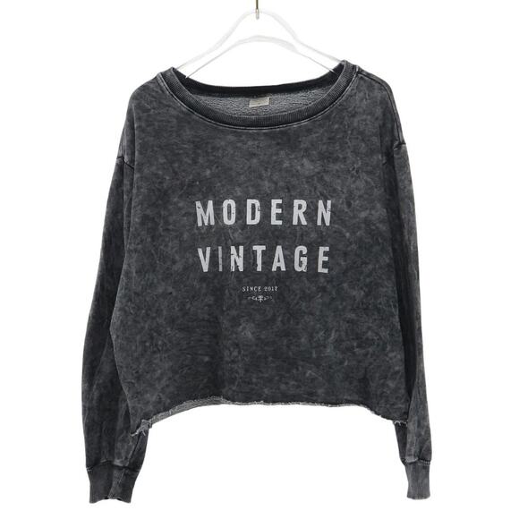Urban Outfitters Modern Vintage Crewneck Graphic Cropped Sweatshirt Small - Picture 1 of 6
